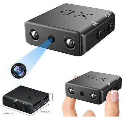 Kleinste HD-Kamera mit Nachtsicht, Bewegungserkennung, SD-Kartenspeicher, Nanny-Überw
