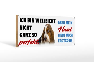 Holzschild Tier Spruch 27x10 cm Mein Hund liebt mich trotzdem Schild wooden sign