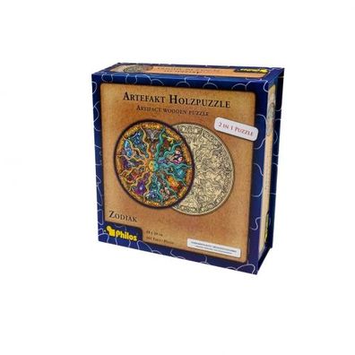 Artefakt Holzpuzzle 2 in 1 Zodiak - 161 Teile - in magnetischer Klappschachtel
