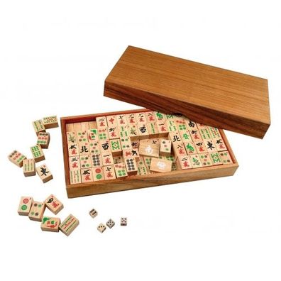 Mah Jongg - aus Holz - mit arabischen Zahlen
