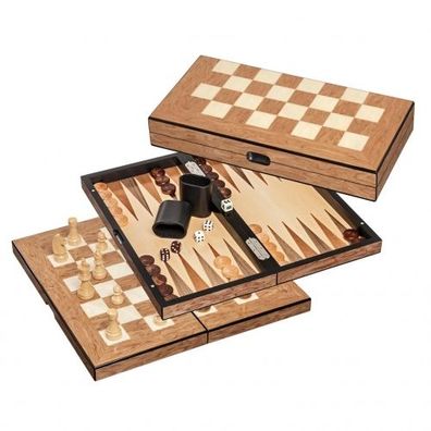 Schach-Backgammon-Dame-Set - Feld 40mm