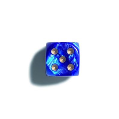 Würfelset - 12 mm pearl - blau - 36er Beutel
