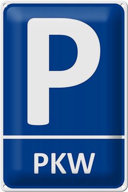 Blechschild Parken 20x30 cm PKW Parkplatz Metall Wanddeko Deko Schild tin sign