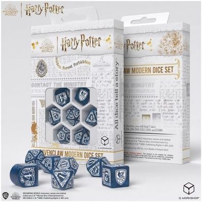 Harry Potter - Ravenclaw Modern Dice Set - Blue (7) - englisch