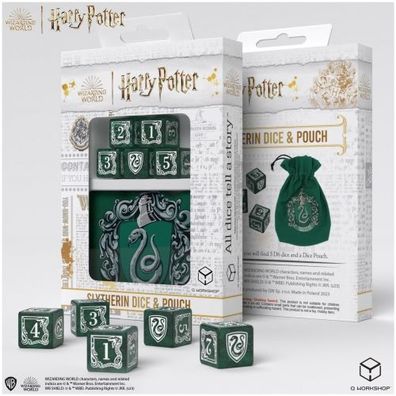 Harry Potter - Slytherin Dice & Pouch - englisch