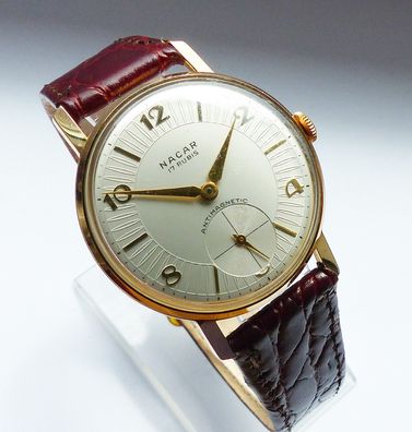 Schöne ungetragene Nacar Geneve Classic 17Jewels Herren Vintage Armbanduhr