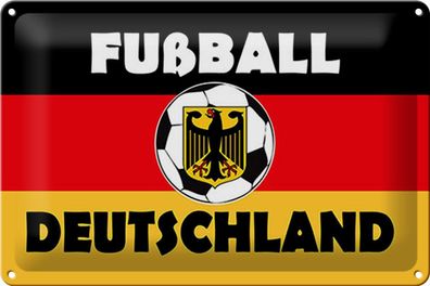 Blechschild Spruch 30x20 cm Fußball Deutschland Metall Deko Schild tin sign