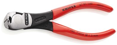 KNIPEX Kraft-Vornschneider 140 mm schwarz atramentiert mit Kunststoff ?berzogen polie