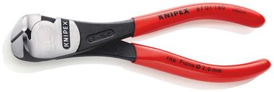KNIPEX Kraft-Vornschneider 160 mm schwarz atramentiert mit Kunststoff ?berzogen polie