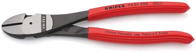 KNIPEX Kraft-Seitenschneider 200 mm schwarz atramentiert mit Kunststoff ?berzogen pol