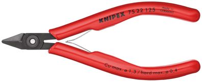 KNIPEX Elektronik-Seitenschneider 125 mm br?niert mit Kunststoff-H?llen