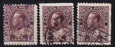KANADA CANADA [1911] MiNr 0097 ( O/ used ) [01] div. Zähnungen