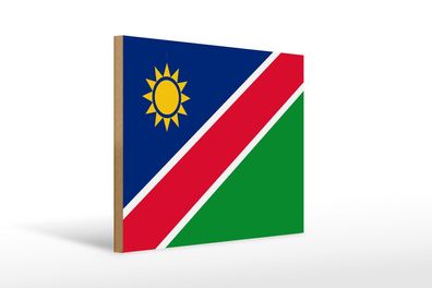 Holzschild Flagge Namibias 40x30 cm Flag of Namibia Holz Deko Schild wooden sign