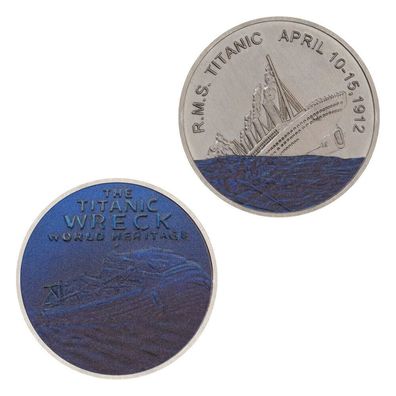Große RMS Titanic Medaille 1912 -Titanic Wrack Welt Heritage- (Med502)