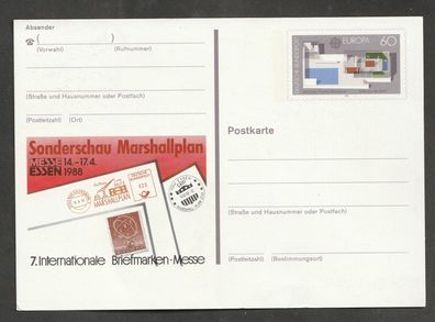 Ganzsache BRD Sonderpostkarte Messe Essen 1988 postfrisch PSo 16