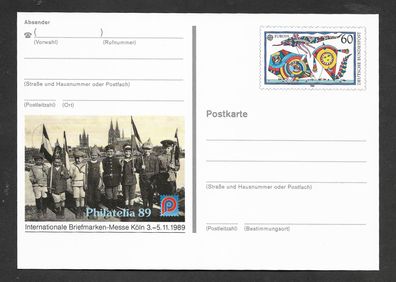 Ganzsache BRD Sonderpostkarte Philatelia ´89 Köln postfrisch Pso 19