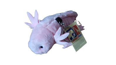 Stofftier rosa Axolotl Molch Lurch Plüschtier Anhänger Schlüsselanhänger