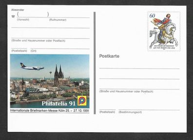 Ganzsache BRD Sonderpostkarte Philatelia ´91 Köln postfrisch Pso 25