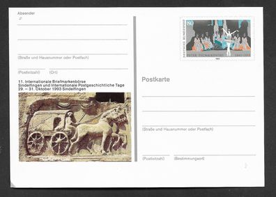 Ganzsache BRD Sonderpostkarte Briefmarkenbörse Sindelfingen 93 postfrisch Pso 32