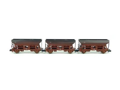 Güterwagen Set Kohlewagen Seitenentladewagen DB 3 tlg., Minitrix N 15466 neu OVP