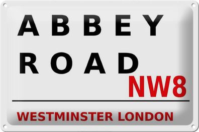 Blechschild london 30x20 cm Street Abbey Road NW8 Deko Schild tin sign