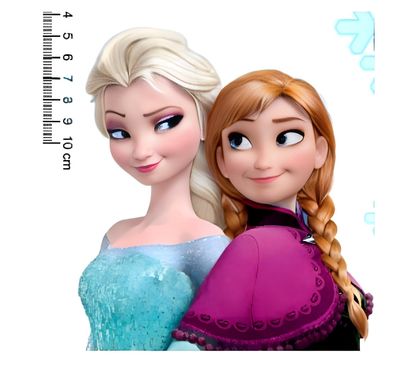 Essbar Frozen Elsa Anna 14cm Zuckermasse Fondant Tortenaufleger Zuckerbild