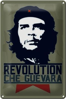 Blechschild Retro 20x30 cm Revolution Che Guevara Kuba Cuba Deko Schild tin sign