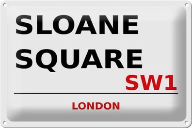 Blechschild London 30x20 cm Sloane Square SW1 Metall Deko Schild tin sign