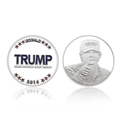 2016 Donald Trump Medaille Amerika Silber Plated mit Farbe (MED701)