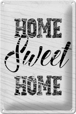 Blechschild Spruch Home Sweet Home 20x30 cm Geschenk Deko Schild tin sign
