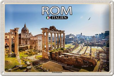 Blechschild Reise Rom Italien Forum Romanum 30x20 cm Geschenk Schild tin sign