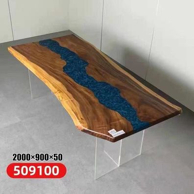 Esstisch Meer Wasser River Echtes Holz Flusstisch 200x90 Tische Epoxidharz Neu