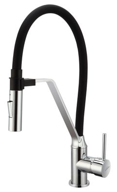 Küchenarmatur Wasserhahn TERRA Küchenmischer mit Magnetgriff für Küche in Schwarz