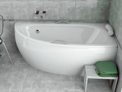 Badewanne Eckwanne Acryl MILENA 150x70 Rechts AcrylSchürze | Ablauf & Füße GRATIS !