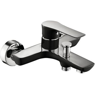 Badewannenarmatur Wasserhahn RAILA Wannenarmatur für Badezimmer in Schwarz-Silber