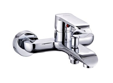 Badewannenarmatur Wasserhahn SIROS Wannenarmatur für Badezimmer in Silber