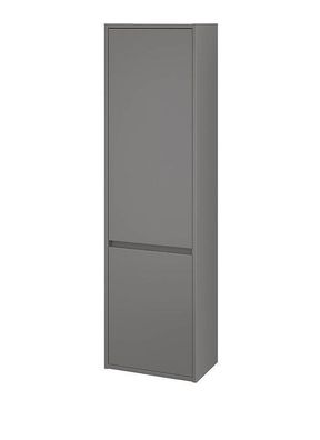 Badezimmer Hochhängeschrank Hochschrank mit 2-Türen CREA 140x40x25 Grau Matt
