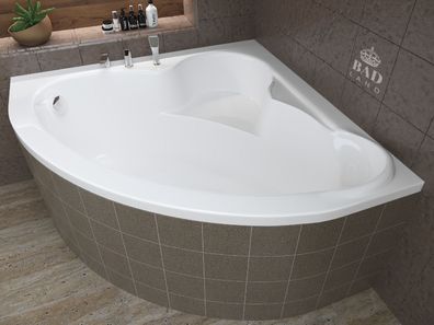 Badewanne Eckwanne Acryl Standard 120x120 Weiß Styropor | Ablauf & Füße GRATIS !