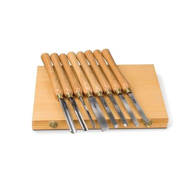 Holzstar Drechselmesser Set 8-teilig Drechseleisen für Drechselbank