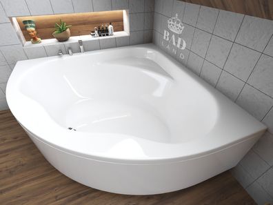 Badewanne Eckwanne Acryl Standard 150x150 Weiß AcrylSchürze | Ablauf & Füße GRATIS !