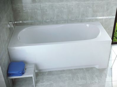 Badewanne Rechteck Acryl BONA 140x70 Weiß AcrylSchürze | Ablauf & Füße GRATIS !
