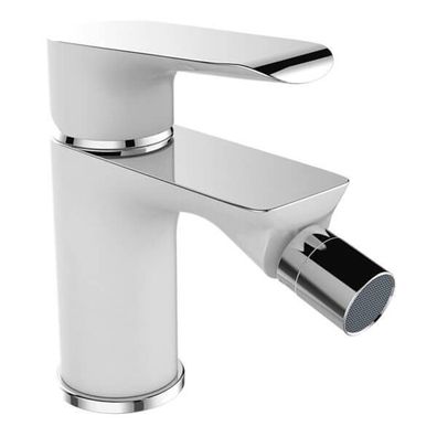 Bidetarmatur Wasserhahn ALEA Bidetmischer für Badezimmer in Weiß-Silber