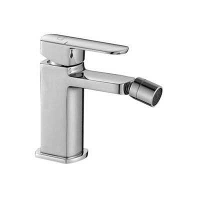 Bidetarmatur Wasserhahn CALLA Bidetmischer für Badezimmer in Silber + Click-Clack