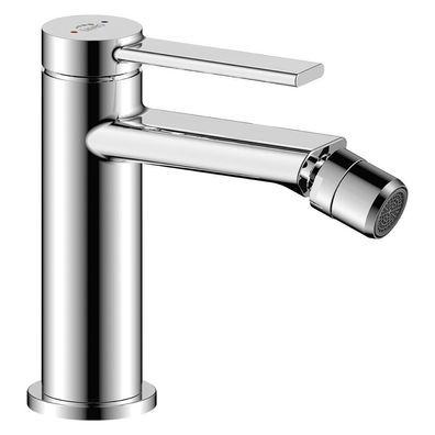 Bidetarmatur Wasserhahn PINAR Bidetmischer für Badezimmer in Silber + Click-Clack