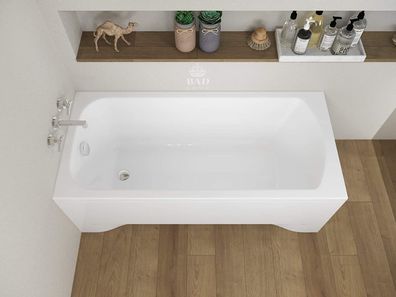 Badewanne Rechteck Acryl Classic 120x70 Weiß AcrylSchürze | Ablauf & Füße GRATIS !