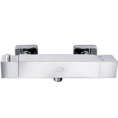 Brausearmatur Wasserhahn Kvadrato Brausebatterie für Badezimmer in Silber