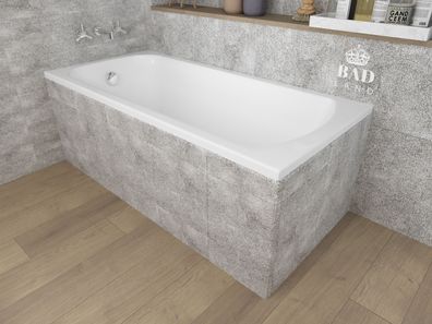 Badewanne Rechteck Acryl Classic 170x75 Weiß | Ablauf & Füße GRATIS !