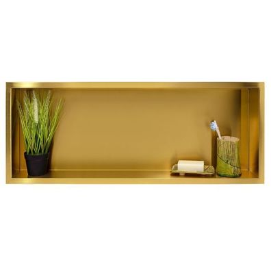 Duschnische Wandnische WALL BOX ONE 30x90x10 Gold | Duschablage Unterputz