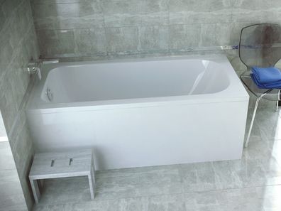 Badewanne Rechteck Acryl Continea 140x70 Weiß AcrylSchürze | Ablauf & Füße GRATIS !