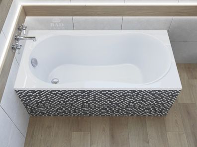 Badewanne Rechteck Acryl GRACJA 120x75 Weiß | Ablauf & Füße GRATIS !